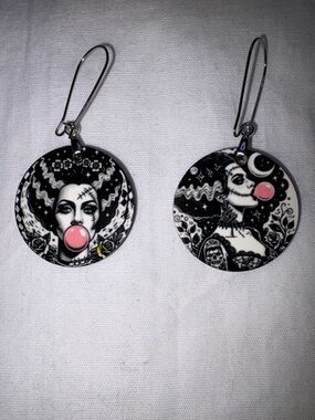 Bride of Frankenstein earrings